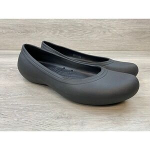Crocs Alice Work Black Slip Resistant‎ Professional Nursing Food Service Flats 9